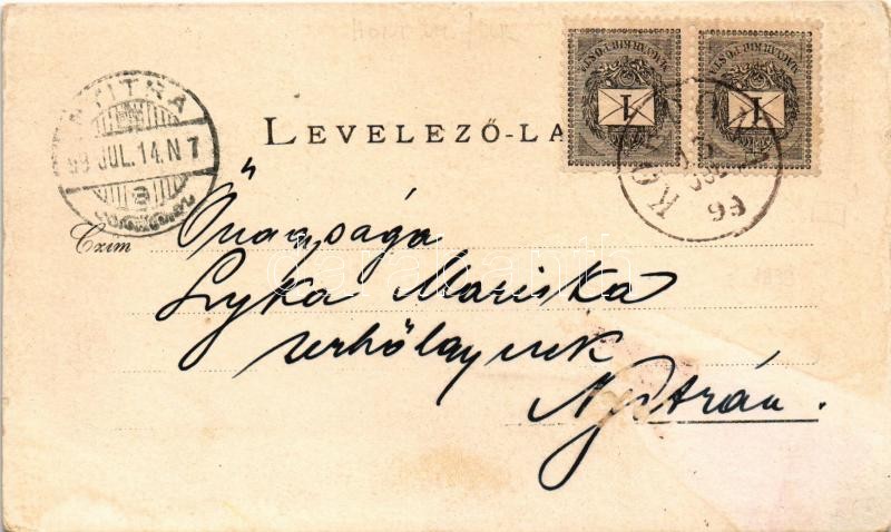 1899 (Vorläufer) Korpona, Krupina; látkép. Nyom. és kiadta Joerges 42. sz. / general view (r) - Image 2