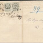 1862 Mosonmagyaróvár (Ung Altenburg), irat elvégzett asztalosmunkáról, 3 db okmánybélyeggel - Image 2