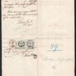 1862 Mosonmagyaróvár (Ung Altenburg), irat elvégzett asztalosmunkáról, 3 db okmánybélyeggel - Image 3