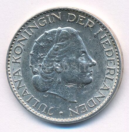 Hollandia 1965. 1G Ag 'I. Julianna' T:1- Netherlands 1965. 1 Gulden Ag 'Juliana' C:AU Krause KM#184