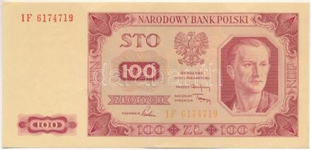 Lengyelország 1948. 100Zl 'IF 6174719' T:III szép papír Poland 1948. 100 Zlotych 'IF 6174719' C:F fine paper