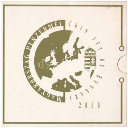 2000. 1Ft-100Ft (7xklf) forgalmi sor szettben + '200Ft Millenium', belső tok ragasztása kissé elengedett T:PP patina Adamo FO33.1