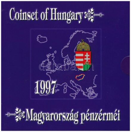 1997. 50f-200Ft (6xklf) forgalmi sor, benne 200Ft Ag 'Deák'. A tokon a ragasztás részben elengedett T:BU patina Adamo FO30