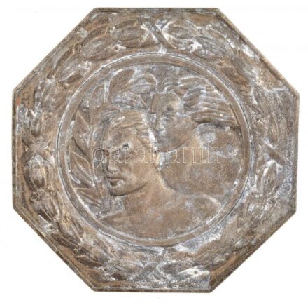 1962. 'Magyar Országos Torna Szövetség, Magyarország - Grúzia 1962.' kétoldalas Br emlékplakett, hátoldalán gravírozva. Szign.:I.H. (58x58mm) T:2 patina