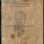 1927 Régi útlevél megviselt állapotban hátlap nélkül - Image 2