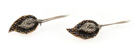 Ezüst(Ag) fülbevalópár, jelzés nélkül, h: 2 cm, bruttó: 4,5 g