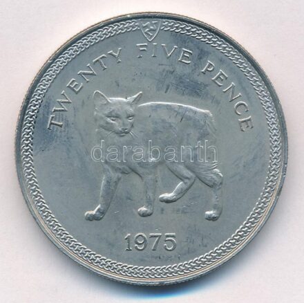 Man-sziget 1975. 25p Ag 'Manx macska' T:1- (PP) patina Isle of Man 1975. 25 Pence Ag 'Manx cat' C: AU (PP) patina Krause KM#31a