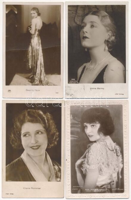 19 db RÉGI motívum képeslap: színészek és színésznők / 19 pre-1945 motive postcards: actors and actresses