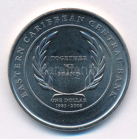 Kelet-Karibi Államok 2008. 1$ Ni 'A Központi Bank alapításának 25. évfordulója' T:1 Eastern Caribbean States 2008. 1 Dollar Ni '25th anniversary of the foundation of the Central Bank' C:UNC Krause KM#58