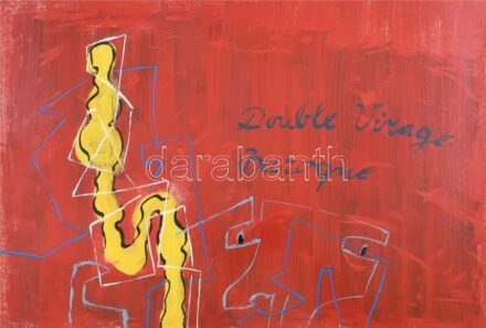 Győrffy Sándor (1951-): Barokk duplakanyar, 1999. Szitanyomat, zománcfesték, papír, jelzett a hátoldalán. 41x59,5 cm.