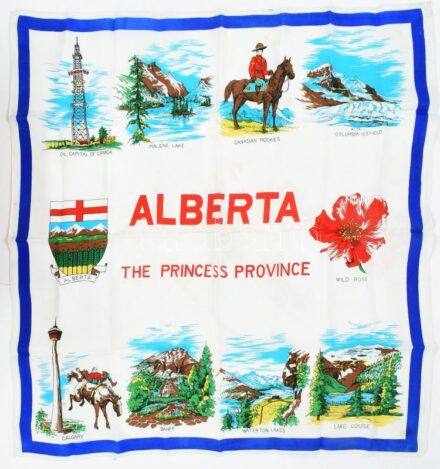 Alberta kanadai címeres kendő 68x71cm