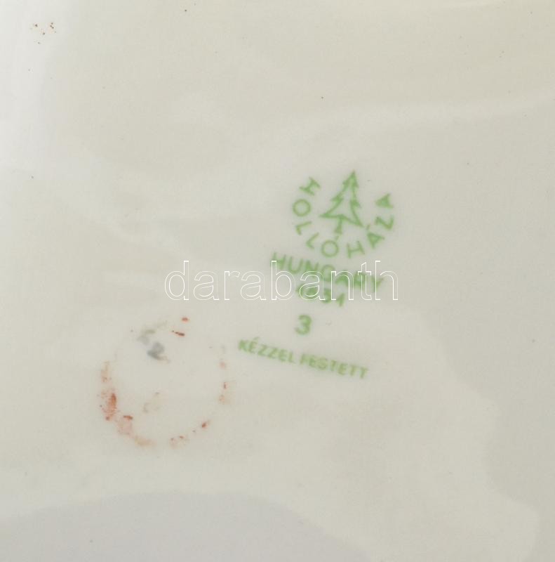 Hollóházi népviseletes lány, kézzel festett, jelzett, kis kopással, m: 31 cm - Image 3