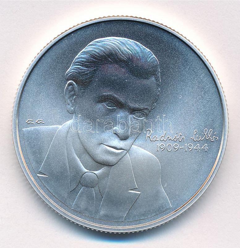 2009. 5000Ft Ag 'Radnóti Miklós' kapszulában, tanúsítvánnyal, tájékoztatóval T:BU minimális patina Adamo EM220