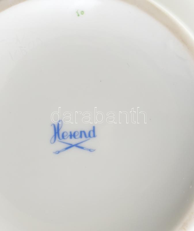 Herendi csipkebogyó mintás óriási figurális bonbonier. Kézzel festett, jelzett, hibátlan. D: 17 cm, m: 22 - Image 4