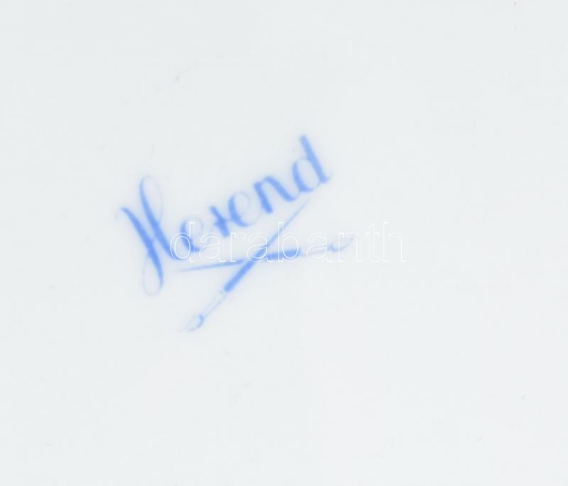 Herendi ETON mintás süteményes tányér. Kézzel festett, jelzett, hibátlan. D:20,5 cm - Image 3