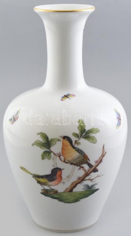 Herendi Rotschild mintás váza. Kézzel festett, jelzett, hibátlan . m: 27,5 cm