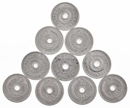 1950-1963. 2f Al (10xklf) T:2,2- patina, karc Adamo F1.1