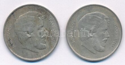 1947. 5Ft Ag 'Kossuth' (2x) T:3 patina Adamo F8.1