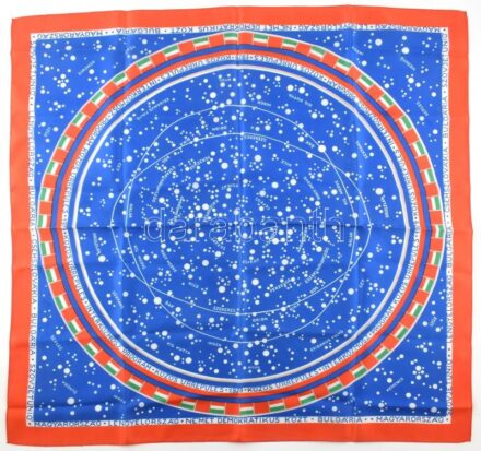 1979 Űrkutatás, Interkozmosz retro emlék kendő 74x79 cm
