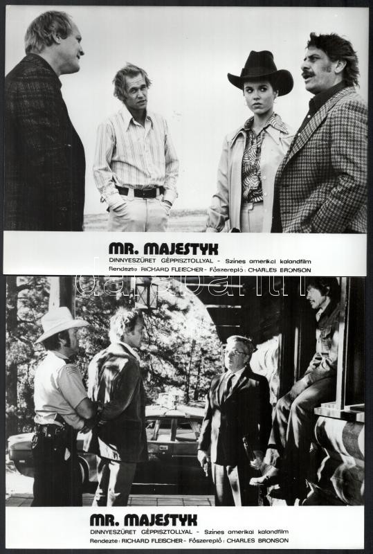 1974 ,,Mr. Majestyk - dinnyeszüret géppisztollyal' című amerikai film jelenetei és szereplői (köztük Charles Bronson), 13 db vintage produkciós filmfotó, ezüst zselatinos fotópapíron, 18x24 cm - Image 4