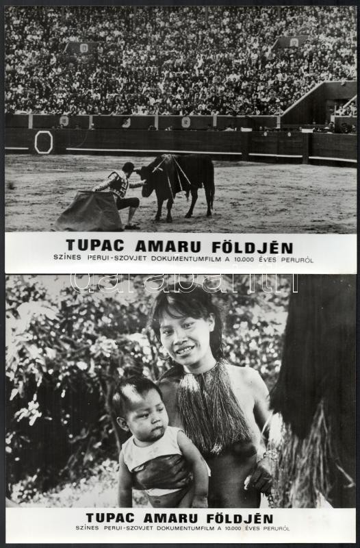 1969 ,,Tupac Amaru földjén' című perui - szovjet film jelenetei és szereplői, 13 db vintage produkciós filmfotó, ezüst zselatinos fotópapíron, kisebb hibákkal, 18x24 cm
