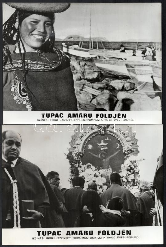 1969 ,,Tupac Amaru földjén' című perui - szovjet film jelenetei és szereplői, 13 db vintage produkciós filmfotó, ezüst zselatinos fotópapíron, kisebb hibákkal, 18x24 cm - Image 2