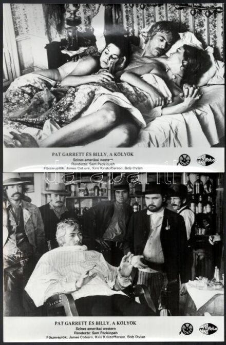 1973 ,,Pat Garrett és Billy, a kölyök' című amerikai western film jelenetei és szereplői, 8 db vintage produkciós filmfotó, ezüst zselatinos fotópapíron, 18x24 cm