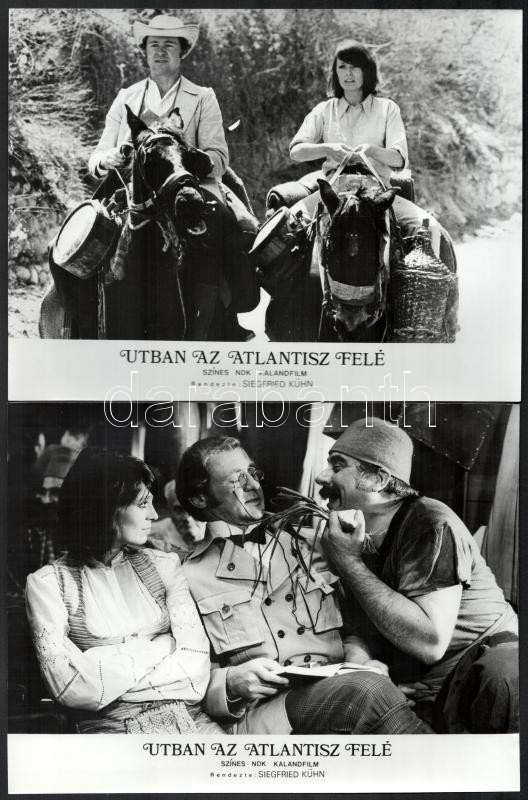 1978 ,,Útban az Atlantisz felé' című NDK kaland film jelenetei és szereplői, 13 db vintage produkciós filmfotó, ezüst zselatinos fotópapíron, 18x24 cm - Image 2