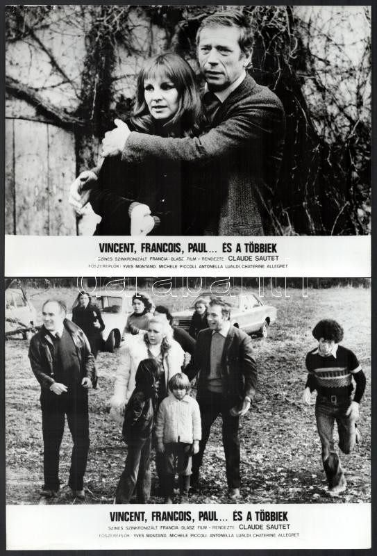 1974 ,,Vincent, Francois, Paul és a többiek' című francia - olasz film jelenetei és szereplői (köztük Yves Montand, Michele Piccoli, Antonella Lualdi, Chaterine Allegret), 13 db vintage produkciós filmfotó, ezüst zselatinos - Image 3