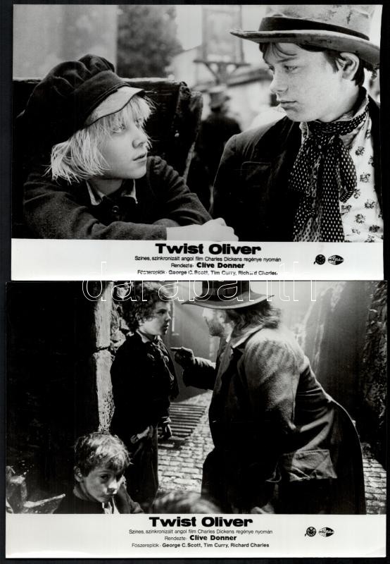 cca 1974 ,,Twist Oliver' című angol film jelenetei és szereplői, 6 db vintage produkciós filmfotó, ezüst zselatinos fotópapíron, 18x24 cm - Image 2