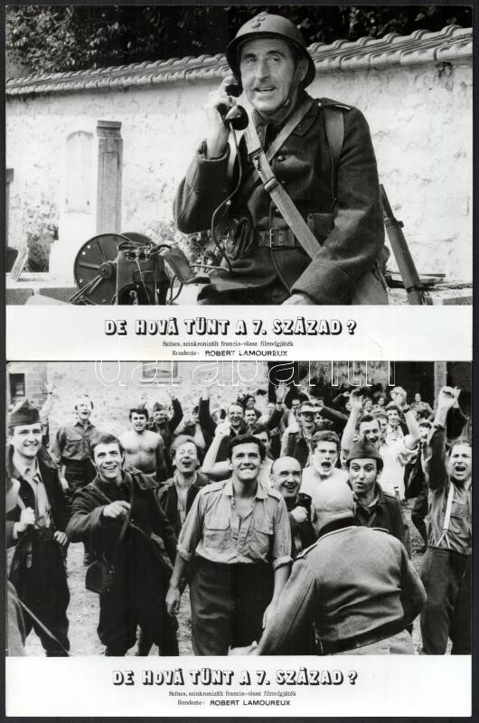 1973 ,,De hová tűnt a 7. század?' című francia - olasz film jelenetei és szereplői, 17 db vintage produkciós filmfotó, ezüst zselatinos fotópapíron, kisebb hibák a képeken, 18x24 cm - Image 4