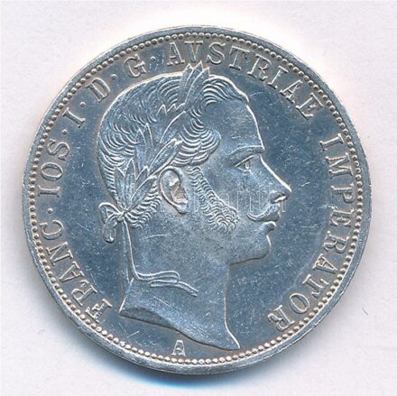 Ausztria 1860A 1Fl Ag 'Ferenc József' T:1- patina, ph Austria 1860A 1 Florin Ag 'Franz Joseph' C:AU patina, edge error Krause KM#2219