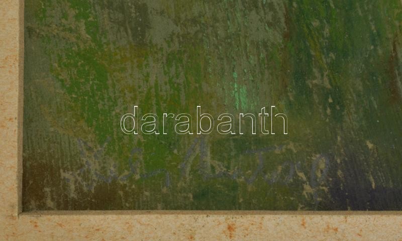 Deli Antal (1886-1960): Kerti munka. Pasztell, papír, jelezve balra lent, paszpartuban, 38x48 cm - Image 2