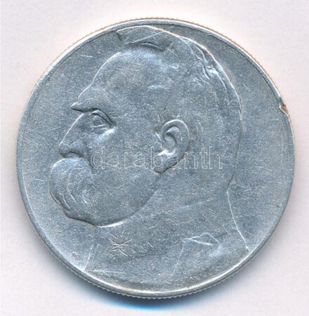 Lengyelország 1935. 10Zl Ag T:2- kis patina, ph Poland 1935. 10 Zlotych Ag C:VF small patina, edge error Krause Y#29