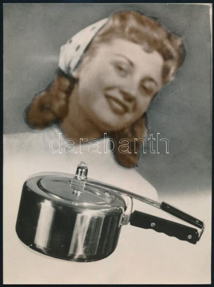 cca 1963 Dr. Csörgeö Tibor (1896-1968) budapesti fotóművész hagyatékából, 1 db vintage fotómontázs jelzés nélkül, ezüst zselatinos fotópapíron, 24x17,8 cm