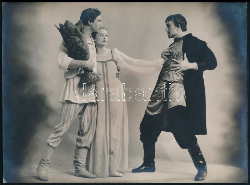 cca 1940 Az orosz balett előadása, 1 db vintage fotó, ezüst zselatinos fotópapíron, 21x28,2 cm