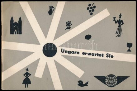 cca 1960-1970 Ungarn erwartet Sie, IBUSZ német nyelvű, képes turisztikai ismertető füzete, 68 p.