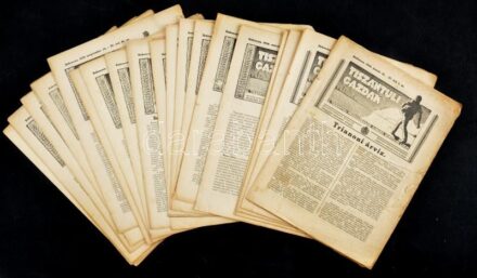 1926 Tiszántuli gazdák. Tiszántuli Mezőgazdasági Kamara hivatalos lapja. IV. évf 1-24. sz. + 1926. márc. 16. rendkívüli szám. Szerk.: Rácz Lajos. Debrecen, Tiszántuli Mezőgazdasági Kamara, az első szám szakadt, az utolsó szám