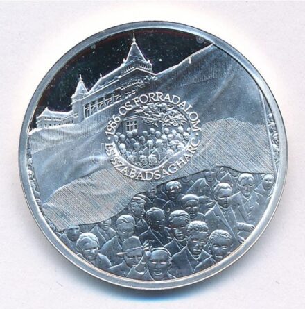 2016. 'Az 1956-os Forradalom és Szabadságharc 60. évfordulója' Ag emlékérem (10,15g/0.999/30mm) T:PP