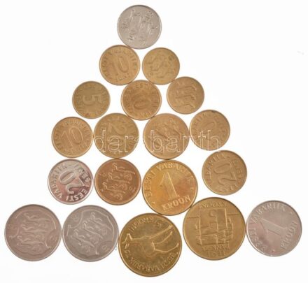Észtország 1992-2003. 19db-os érme tétel T:1-,2 Estonia 1992-2003. 10pcs of coins lot C:AU,XF