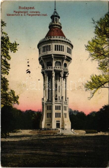 1916 Budapest XIII. Margitszigeti víztorony. 'Taussig' 82. (EK)