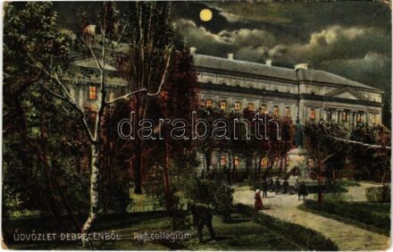 1911 Debrecen, Református collegium este (fa)