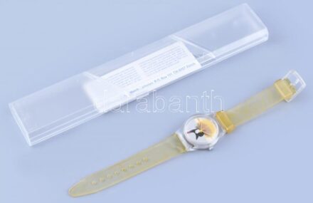 Swatch jellegú modern kvarc óra , dobozában, jó állapotban.