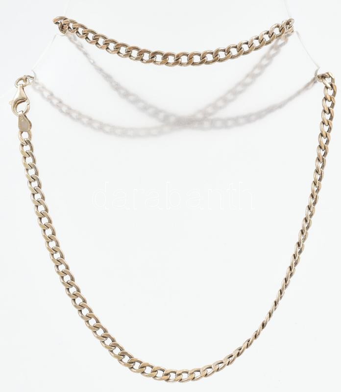 Ezüst(Ag) pancer nyaklánc, jelzett, h: 54 cm, nettó: 9,2 g