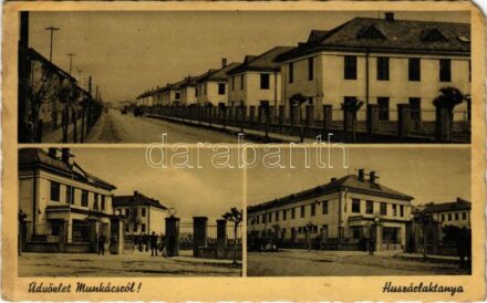 1942 Munkács, Mukacheve, Mukacevo; Huszárlaktanya / Hungarian military hussar barracks (EM)