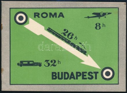 cca 1930 Roma - Budapest. Olasz nyelvű, fekete-fehér fotókkal illusztrált idegenforgalmi prospektus. Bp., Edizione dell'Ufficio Turistico Municipale, 9x12 cm