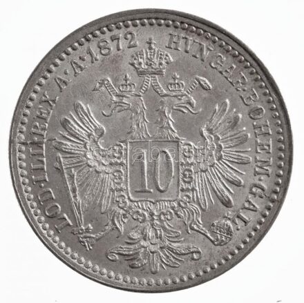 Ausztria 1872. 10kr Ag 'Ferenc József' T:1- Austria 1872. 10 Kreuzer Ag 'Franz Joseph' C:AU Krause KM#2206