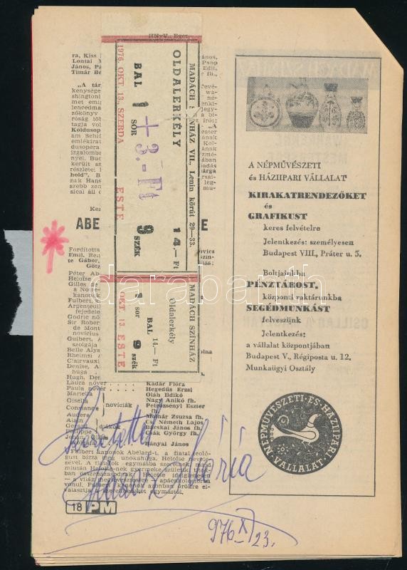 A pesti Műsor címlapja rajta Törőcsik Mari aláírása saját képén, valamint Gundula Janowitz, Irwin Cage, Lázár Mária aláírásai . - Image 3