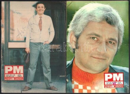 A Pesti Műsor címlapjai rajta Avar István Sinkó László, Mensáros László, Makay Margit, Tolnai Miklós, Gábor Miklós, Polgár László, Miller Lajos, Nagy János, László Margit autográf aláírásaival.