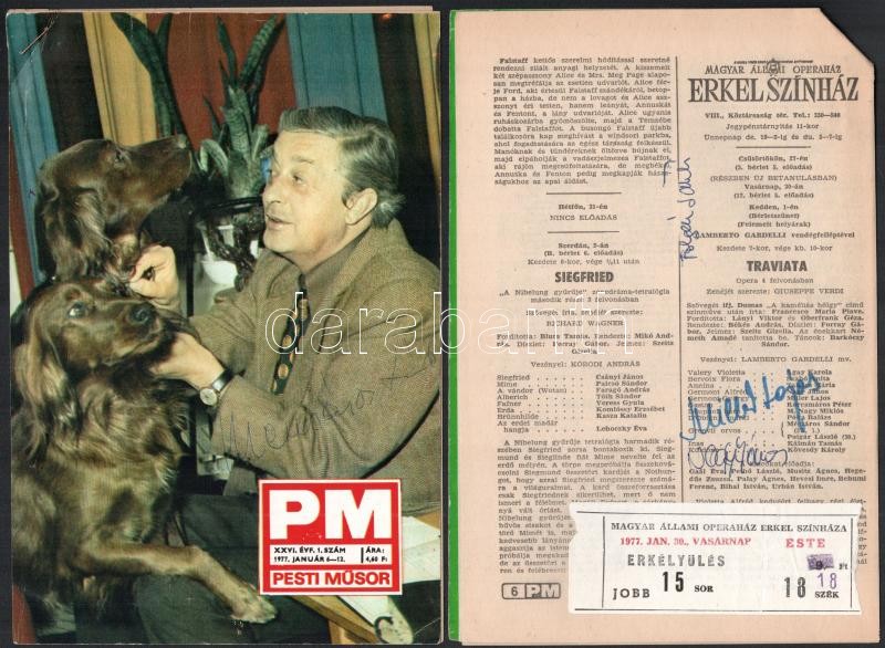A Pesti Műsor címlapjai rajta Avar István Sinkó László, Mensáros László, Makay Margit, Tolnai Miklós, Gábor Miklós, Polgár László, Miller Lajos, Nagy János, László Margit autográf aláírásaival. - Image 3